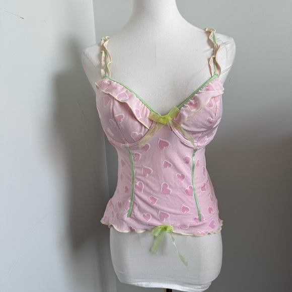 💗 Y2K Fairycore Heart Corset Top 36c - Picture 2 of 7
